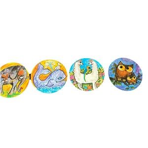 Vintage Folgers Coffee Lid Wall Plaque Doctor Doolittle 1968 Complete Set of 4